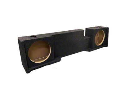 King Boxes 10-Inch Dual Downfire Sealed Subwoofer Box; Charcoal Carpeting Finish (04-08 F-150 SuperCrew)