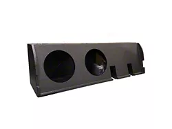 King Boxes 10-Inch Dual Downfire Sealed Subwoofer Box; Charcoal Sprayed Finish (01-03 F-150 SuperCrew)