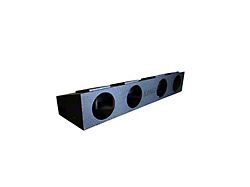 King Boxes 8-Inch Quad Front Fire Ported Subwoofer Box; Charcoal Sprayed Finish (09-25 F-150 SuperCrew)