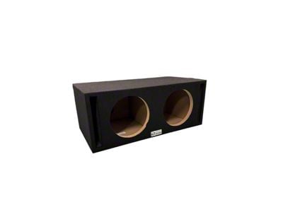 King Boxes 10-Inch Dual Side Port Subwoofer Box; Black Carpeting Finish (Universal; Some Adaptation May Be Required)