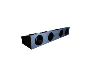 King Boxes 8-Inch Quad Front Fire Ported Subwoofer Box; Charcoal Sprayed Finish (17-25 F-250 Super Duty SuperCrew)
