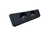 King Boxes 10-Inch Dual Downfire Sealed Subwoofer Box; Charcoal Sprayed Finish (17-26 F-350 Super Duty SuperCrew)