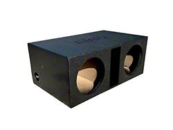 King Boxes 10-Inch Dual SPL Front Ported Subwoofer Box; Charcoal Sprayed Finish (Universal; Some Adaptation May Be Required)