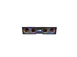 King Boxes 8-Inch RGB Quad Front Fire Side Ported Subwoofer Box; Charcoal Sprayed Finish (17-26 F-350 Super Duty SuperCrew)