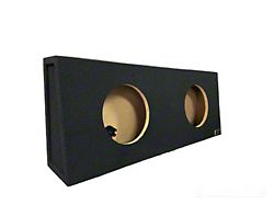 King Boxes 10-Inch Dual Sealed Wedge Style Truck Subwoofer Box; Charcoal Carpeting Finish (Universal; Some Adaptation May Be Required)