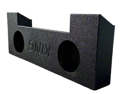 King Boxes 10-Inch Dual Upfire Sealed Subwoofer Box; Charcoal Sprayed Finish (19-25 RAM 1500)