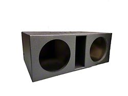 King Boxes 12-Inch Dual SPL Front Ported Subwoofer Box; Charcoal Sprayed Finish (Universal; Some Adaptation May Be Required)