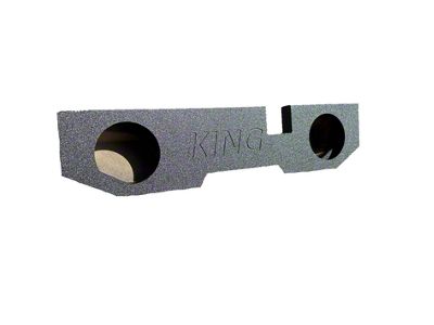 King Boxes 10-Inch Dual Upfire Sealed Subwoofer Box; Charcoal Sprayed Finish (03-18 RAM 2500 Crew Cab)