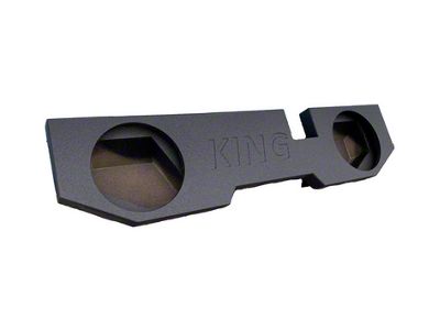 King Boxes 12-Inch Dual Upfire Sealed Subwoofer Box; Charcoal Sprayed Finish (03-18 RAM 2500 Crew Cab)