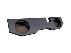 King Boxes 12-Inch Dual Upfire Sealed Subwoofer Box; Charcoal Sprayed Finish (03-18 RAM 3500 Crew Cab)