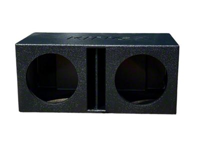 King Boxes 10-Inch Dual Double Front Ported Subwoofer Box; Charcoal Sprayed Finish (Universal; Some Adaptation May Be Required)