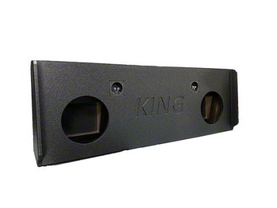 King Boxes 10-Inch Dual Downfire Sealed Subwoofer Box; Charcoal Sprayed Finish (07-13 Sierra 1500 Crew Cab)