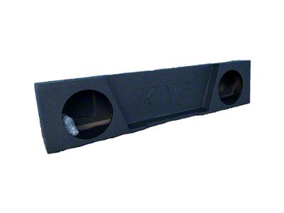 King Boxes 10-Inch Dual Downfire Sealed Subwoofer Box; Charcoal Sprayed Finish (14-18 Sierra 1500 Double Cab)