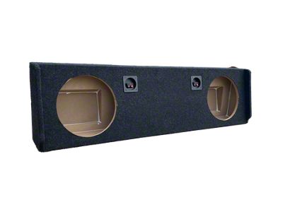 King Boxes 10-Inch Dual Downfire Sealed Subwoofer Box; Charcoal Carpeting Finish (14-18 Sierra 1500 Crew Cab)