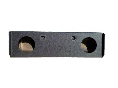 King Boxes 10-Inch Dual Downfire Sealed Subwoofer Box; Charcoal Sprayed Finish (14-18 Sierra 1500 Crew Cab)