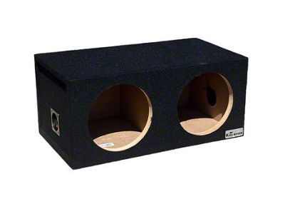 King Boxes 10-Inch Dual Sealed Subwoofer Box; Black Carpeting Finish (Universal; Some Adaptation May Be Required)