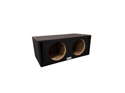 King Boxes 10-Inch Dual Side Port Subwoofer Box; Black Carpeting Finish (Universal; Some Adaptation May Be Required)
