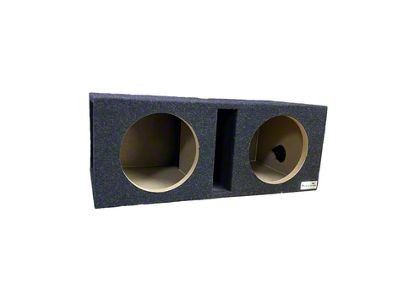King Boxes 10-Inch Dual Single Front Port Subwoofer Box; Charcoal Carpeting Finish (Universal; Some Adaptation May Be Required)