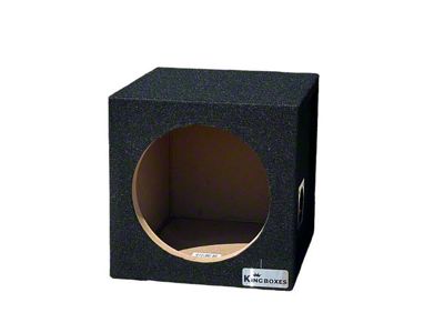 King Boxes 10-Inch Single Sealed Subwoofer Box; Black Carpeting Finish (Universal; Some Adaptation May Be Required)