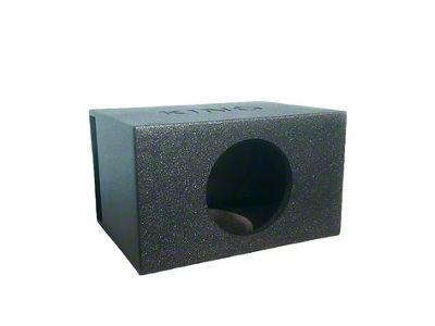 King Boxes 10-Inch Single SPL Side Ported Subwoofer Box; Charcoal Sprayed Finish (Universal; Some Adaptation May Be Required)