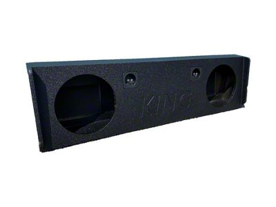 King Boxes 12-Inch Dual Downfire Sealed Subwoofer Box; Charcoal Sprayed Finish (14-18 Sierra 1500 Crew Cab)