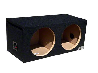 King Boxes 12-Inch Dual Sealed Subwoofer Box; Black Carpeting Finish (Universal; Some Adaptation May Be Required)