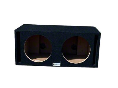 King Boxes 12-Inch Dual Side Port Subwoofer Box; Black Carpeting Finish (Universal; Some Adaptation May Be Required)