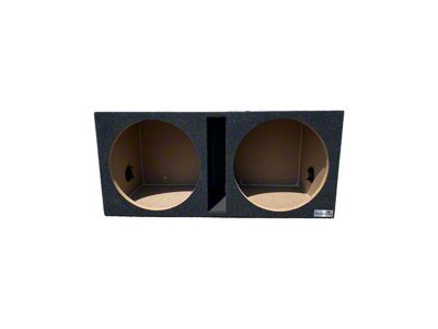 King Boxes 12-Inch Dual Single Front Port Subwoofer Box; Charcoal Carpeting Finish (Universal; Some Adaptation May Be Required)