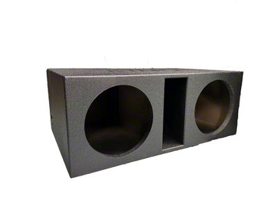 King Boxes 12-Inch Dual SPL Front Ported Subwoofer Box; Charcoal Sprayed Finish (Universal; Some Adaptation May Be Required)
