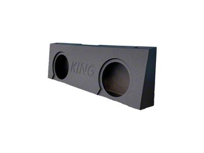King Boxes 12-Inch Dual Upfire Ported Subwoofer Box; Charcoal Sprayed Finish (07-13 Sierra 1500 Crew Cab