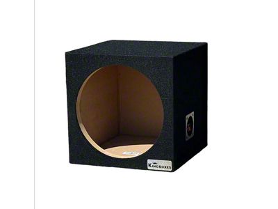 King Boxes 12-Inch Single Sealed Subwoofer Box; Black Carpeting Finish (Universal; Some Adaptation May Be Required)