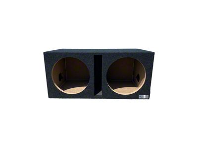 King Boxes 15-Inch Dual Single Front Port Subwoofer Box; Charcoal Carpeting Finish (Universal; Some Adaptation May Be Required)