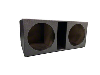 King Boxes 15-Inch Dual SPL Front Ported Subwoofer Box; Charcoal Sprayed Finish (Universal; Some Adaptation May Be Required)
