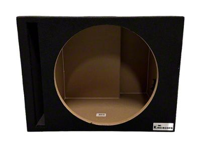King Boxes 15-Inch Single Ported Subwoofer Box; Black Carpeting Finish (Universal; Some Adaptation May Be Required)