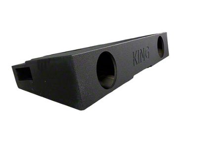 King Boxes 8-Inch Dual Front Fire Ported Subwoofer Box; Charcoal Sprayed Finish (07-18 Sierra 1500 Crew Cab)