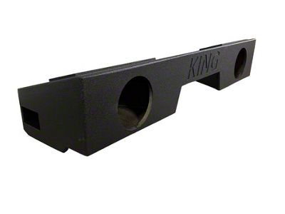 King Boxes 8-Inch Dual Front Fire Ported Subwoofer Box; Charcoal Sprayed Finish (07-18 Sierra 1500 Extended/Double Cab)