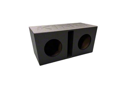 King Boxes 8-Inch Dual Front Ported Subwoofer Box; Charcoal Sprayed Finish (Universal; Some Adaptation May Be Required)