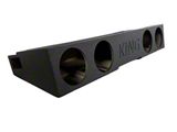 King Boxes 8-Inch Quad Front Fire Ported Subwoofer Box; Charcoal Sprayed Finish (07-18 Sierra 1500 Crew Cab)