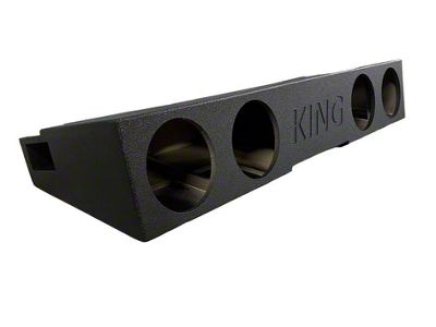 King Boxes 8-Inch Quad Front Fire Ported Subwoofer Box; Charcoal Sprayed Finish (07-18 Sierra 1500 Crew Cab)