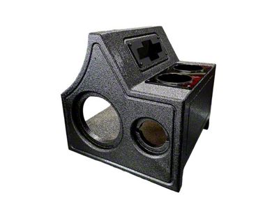 King Boxes Half Center Console with Two 6.50-Inch Speaker and Two 3.50-Inch Tweeter Cutouts; Charcoal Sprayed Finish (07-13 Sierra 1500 w/ Front Bench Seat)