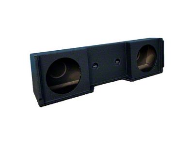 King Boxes 10-Inch Dual Downfire Sealed Subwoofer Box; Charcoal Sprayed Finish (01-06 Sierra 2500 HD Extended Cab)