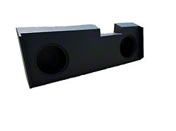 King Boxes 10-Inch Dual Downfire Sealed Subwoofer Box; Charcoal Sprayed Finish (20-26 Sierra 2500 HD Crew Cab)