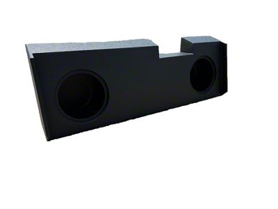 King Boxes 10-Inch Dual Downfire Sealed Subwoofer Box; Charcoal Sprayed Finish (20-25 Sierra 2500 HD Crew Cab)