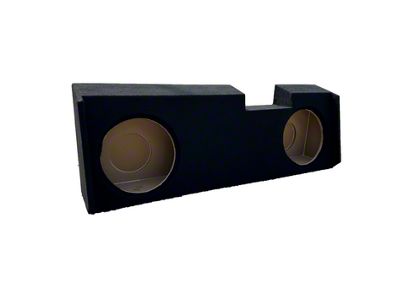 King Boxes 12-Inch Dual Downfire Sealed Subwoofer Box; Charcoal Carpeting Finish (20-25 Sierra 2500 HD Crew Cab)