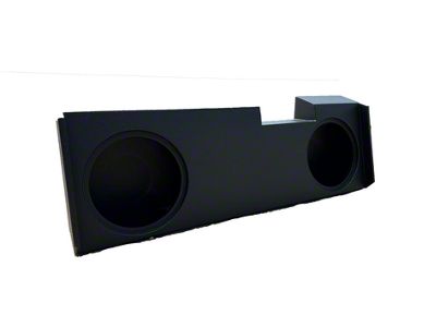 King Boxes 12-Inch Dual Downfire Sealed Subwoofer Box; Charcoal Sprayed Finish (20-25 Sierra 2500 HD Crew Cab)
