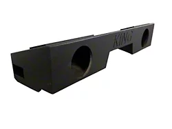 King Boxes 8-Inch Dual Front Fire Ported Subwoofer Box; Charcoal Sprayed Finish (07-19 Sierra 2500 HD Extended/Double Cab)