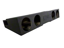 King Boxes 8-Inch Quad Front Fire Ported Subwoofer Box; Charcoal Sprayed Finish (07-19 Sierra 2500 HD Crew Cab)