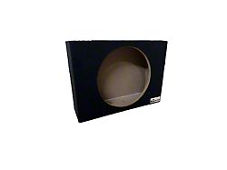 King Boxes 10-Inch Single Sealed Shallow Truck Subwoofer Box; Charcoal Carpeting Finish (Universal; Some Adaptation May Be Required)