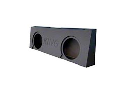 King Boxes 12-Inch Dual Upfire Ported Subwoofer Box; Charcoal Sprayed Finish (07-14 Sierra 3500 HD Crew Cab)
