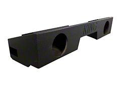 King Boxes 8-Inch Dual Front Fire Ported Subwoofer Box; Charcoal Sprayed Finish (07-19 Silverado 2500 HD Extended/Double Cab)
